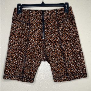 Free People Cheetah Biker Shorts Size S